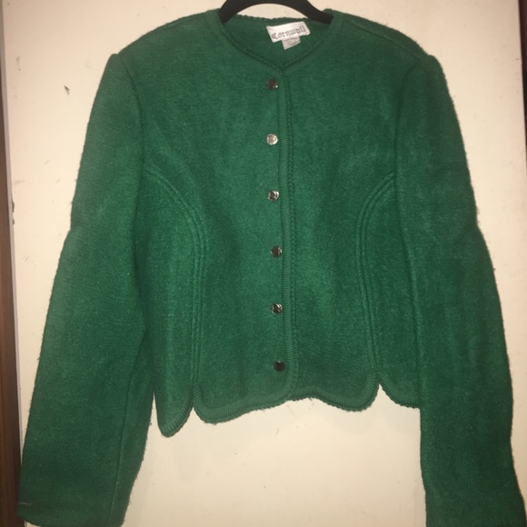 St. John Jackets & Blazers - Green wool blazer